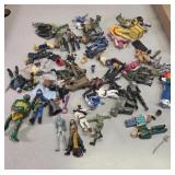 Post fight Action figures, GI Joe, Spiderman,