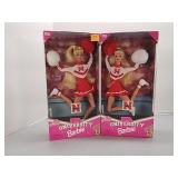 2 Nebraska Cornhuskers cheerleader Barbies