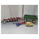 Plow, John Deere Wagon, Tootsie Toy Truck Trailer