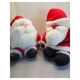 Plush Santa dolls, silver bell 1995