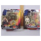 NIB Deluxe Han Solo, Deluxe Luke Skywalker