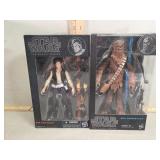 Han and Chewbacca 08 & 04 Star Wars black action