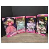 4 Barbie dolls nib