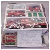 1976 Buddy L coca cola set, metal delivery trucks
