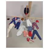 1960 Ken doll with clothing and stand Barbie