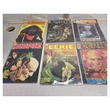 Eerie, #44, 45, 49, 50, 52, 53 comic books