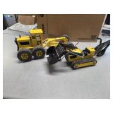 Tonka bulldozer with Backhoe, Grader, Metal
