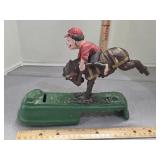 Cast Iron Mechanical Coin Bank Bucking Mule