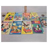 Mickey Mouse, gold key and Dell comic books