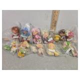 Strawberry shortcake dolls and pets.