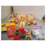 Miscellaneous paper dolls, funny faces & toys