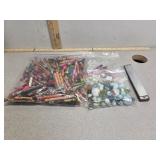 Marbles, vintage Crayons, Weekender Harmonica