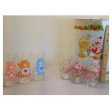 Care bear & strawberry shortcake glasses +