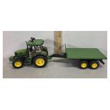 Bruder John Deere tractor and wagon plastic toys