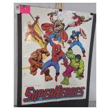 >1977 poster, Marvel Comics, Super Heroes
