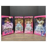 4 Barbie dolls nib American Beauty+