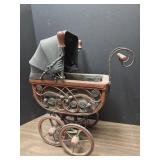 Wood doll stroller 19" tall