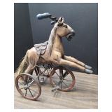 Wood horse tricycle 14" tall