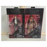 Han and Chewbacca Star Wars, black series action