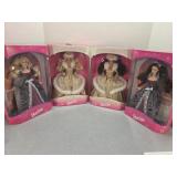 4 Winter Fantasy Barbie Dolls