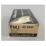 50 rds Sellier & Bellot 40 S&W ammo ammunition