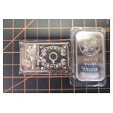 *X2 1 tr oz .999 fine silver bars