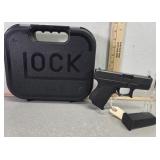Glock 26 G4 9mm pistol, custom stippled, 2 mags,