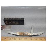 Case XX 3 Blade Knife Amber Bono Peach Seed Jig