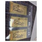 *x3 Utah goldback 1/1000oz 24kt gold note