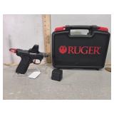 Ruger Mk4 22/45 22LR semiauto pistol, barrel cut