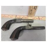 Pair of pistols hidden trigger .50cal rifled,