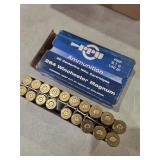 264 win empty brass and ammo