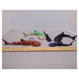 3D printed articulated figures- sharks +