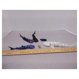 3D printed articulated figures- sharks +