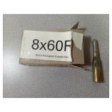 9 Rounds- 8X60R, 8mm Portugese Kropatchek