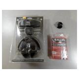 Hearing & Eye Protection, Orange Vest, Bullet ring