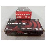 100 rds Federal FMJ 40 S&W 180 gr ammo ammunition
