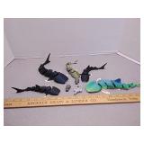 3D printed articulated figures- sharks +