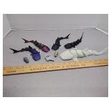 3D printed articulated figures- sharks +