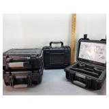 4 hard plastic handgun / ammo / accessory cases