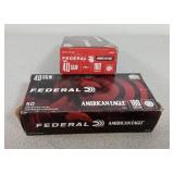 100 rds Federal FMJ 40 S&W 180 gr ammo ammunition