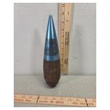 Shell 3" roughly, blue tip