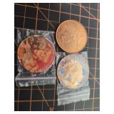 *x3 999 1oz copper rounds,  2 colored planet of