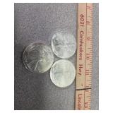 *x3 silver 1oz 999 bullion Eagles 3Oz on lot