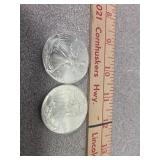 *x2 2022 silver 999 American Eagles, 2Oz on lot