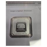 Geiger Premium 20g 999 silver bar in capsule