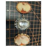 Vintage cameos brooches
