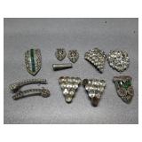 Assorted scarf clips, shoe clips