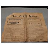 The Craig News paper from Oct 9 1913