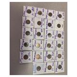 23 various Indian cents